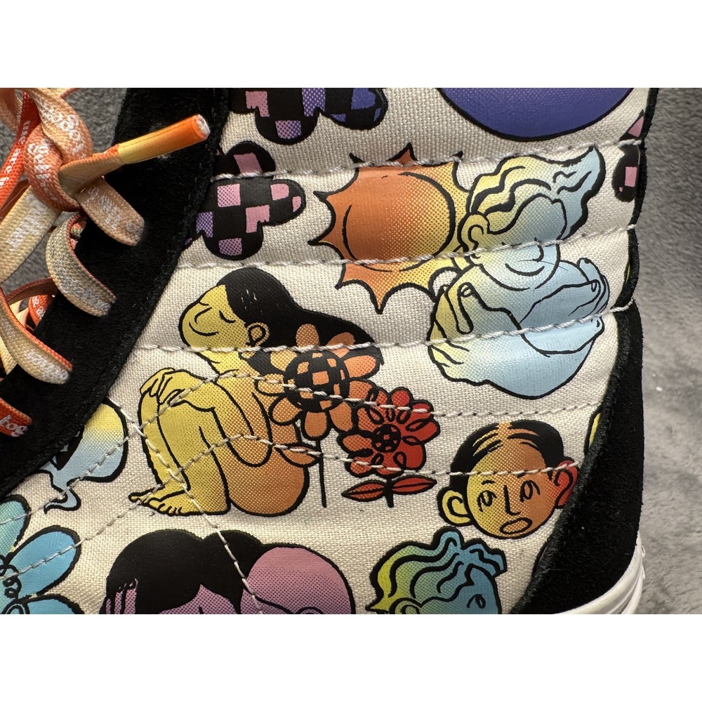 Vans Sk8-Hi Shoes Womens 11 Multicolor Together Collaboration‎ High Top Art - Picture 8 of 16